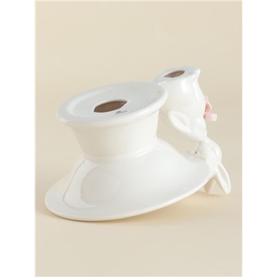 Конфетница SL Home «Лесные кролики», 160 мл, 18×15×13 см, фарфор, белая