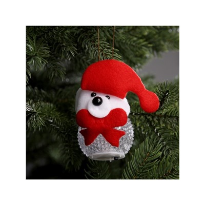 Ёлочная игрушка «Медвежонок», 10 см, от батареек, свечение мульти (RGB)