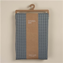 Штора для ванной «Олива», с люверсами, 180×180 см, полиэстер, серая