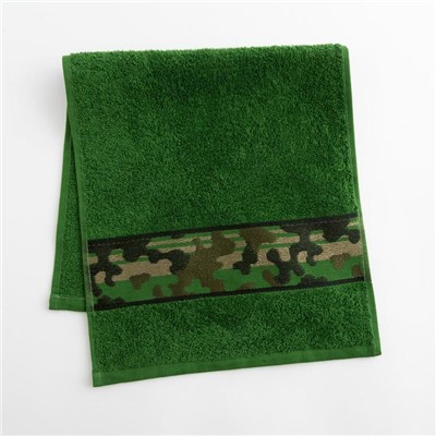 Полотенце махровое Love Life «Милитари» 30×60 см, цв. хаки, 100% хлопок, 360 г/м²