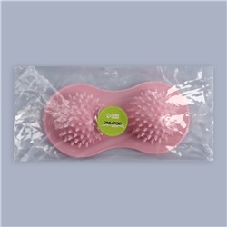 Массажёр для ног, 17.5×8.8 см, 2 шара с шипами, розовый