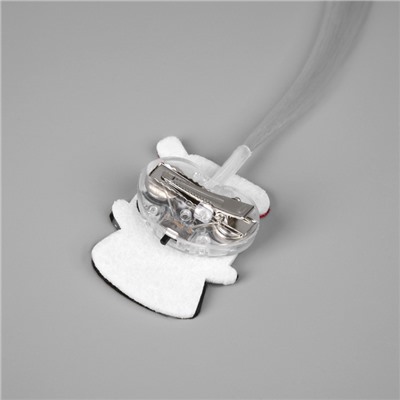 Заколка для волос светодиодная «Снеговик» 33×4 см, 1 LED, батарейки LR1130×2 (в комплекте), свечение белое