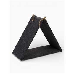 Когтеточка «Оптимат», 44×20×44 см, ковролиновая, трехсекционная, серая