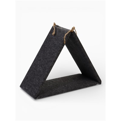 Когтеточка «Оптимат», 44×20×44 см, ковролиновая, трехсекционная, серая