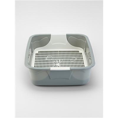 Туалет с сеткой, 44×33×11.5 см, серый, белый