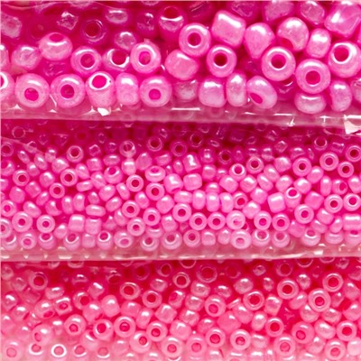 Бисер круглый «От розового до фиолетового», 8 цветов × 10 г