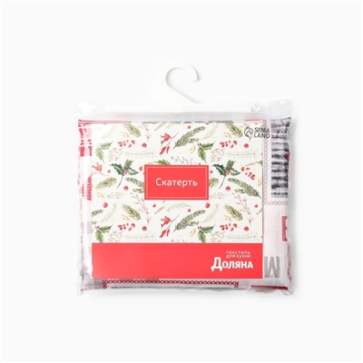 Скатерть новогодняя «Доляна. Сказочное чудо», 145×220 см, 100% п/э