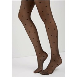 Колготки женские CONTE Колготки с рисунком "сердечки" BONHEUR