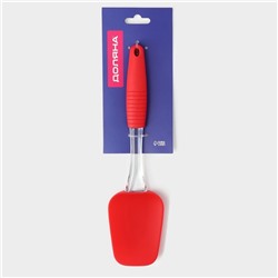 Лопатка Доляна «Про», силикон, 25.5 см, красная