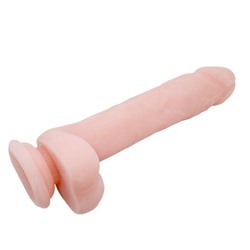 Телесный фаллоимитатор на присоске Super Dildo - 21,5 см.