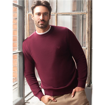 Джемпер фактурной вязки из хлопка с нейлоном