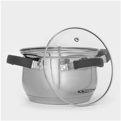 Кастрюля Катунь «Ирида», 1.9 л, d=16 см, капсульное дно, индукция, нержавеющая сталь