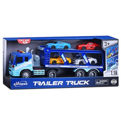 Машина "Автовоз. Перевозчик." (свет, звук) в коробке