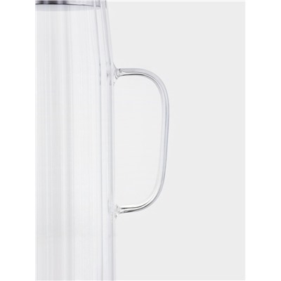 Кувшин Bella Tenero «Эко. Дольки», 1.2 л, 9×14×24.5 см, с бамбуковой крышкой, стекло, прозрачный