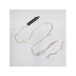 Гирлянда «Конский хвост» 10 нитей по 1 м, IP20, серебристая нить, 100 LED, 2 режима, батарейки AAх3 (нет в комплекте), свечение белое