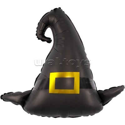 Шар (31''/79 см) Фигура, Шляпа Волшебника, Черный, 1 шт. в уп.