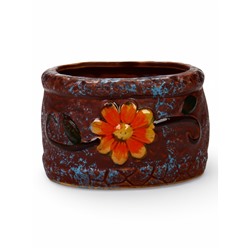 Декоративный горшок для цветов «Цветок», 8×10×10 см, керамический, Greengo