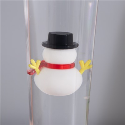 Лава лампа «Снеговик» LED 3хААА, USB серебро 6.5×8×23.7 см