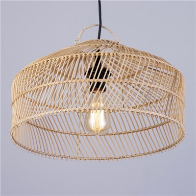 УЦЕНКА Светильник потолочный из ротанга «Франц» 1×120 Вт, Е27, 40×40×25 см