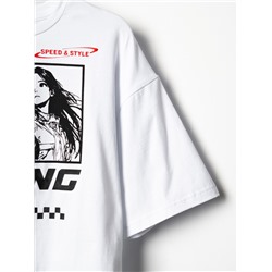 Комплект трикотажный для девочек: фуфайка (футболка), брюки