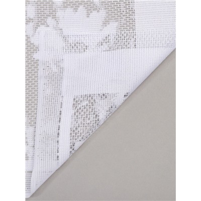 Тюль на кухню без шторной ленты,165×170 см, цвет белый, 100% полиэстер