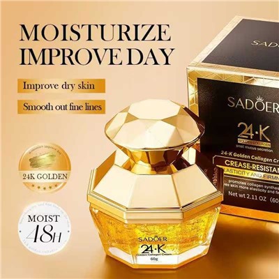 SADOER  Коллагеновый крем против морщин 24K Gold, 60 гр.