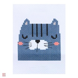 Набор для вышивания 14х10см(канва, нитки мулине, пластиковая игла), 6-12 дизайнов