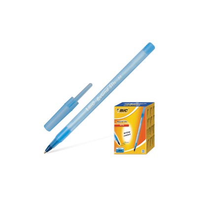 Ручка шариковая BIC Round Stic корпус голубой, синяя 1 шт.