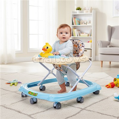 Ходунки "Хитрая уточка" (цвет голубой)