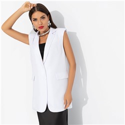 Жилет с подплечниками, Каноны глянца (белый)