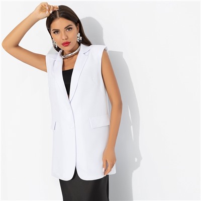 Жилет с подплечниками, Каноны глянца (белый)