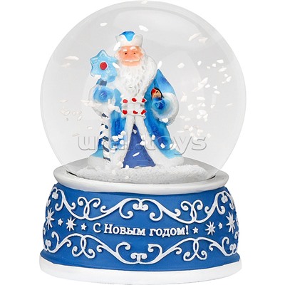 Новогодний сувенир Снежный шар "Дедушка Мороз" d=6,5см