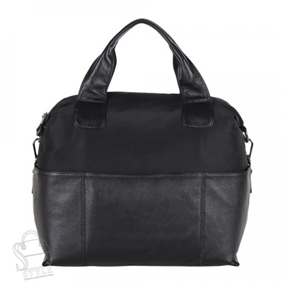 Сумка дорожная кожаная 916135-50M black Polina&Eiterou