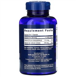Life Extension, цитрат кальция с витамином D3, 200 капсул