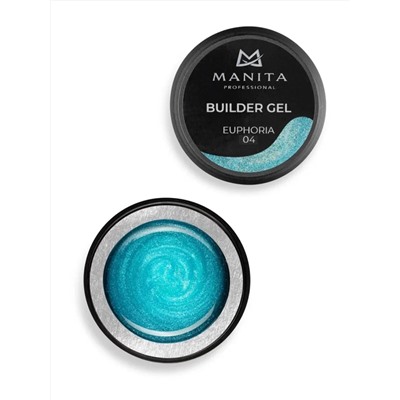 MANITA Гель моделирующий для ногтей с хлопьями юки / Builder Gel Euphoria №04, 15 мл 28103