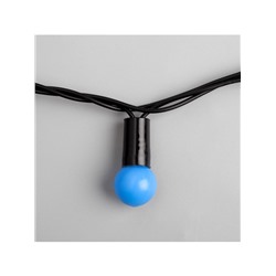 Гирлянда «Нить» 20 м с насадками «Шарики 1.5 см», IP44, тёмная нить, 200 LED, свечение синее, 8 режимов, 220 В