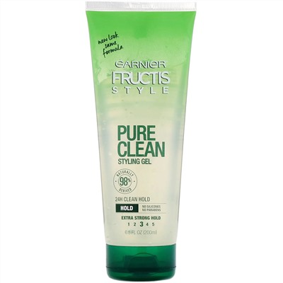 Garnier, Fructis, Pure Clean, гель для укладки, 200 мл