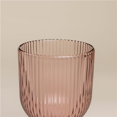 Бокалы для вина SL Home «Модерн», 250 мл, 8×14.5 см, набор 2 шт., стекло, розовые