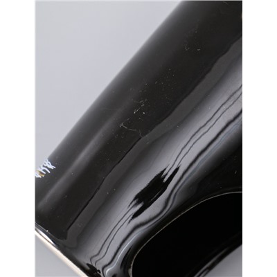 УЦЕНКА Аромалампа керамика "Я выбираю себя" чёрная с золотом 7,2х7,2х11,6 см