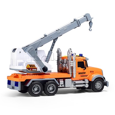 Машина "Автокрановщик" с распылением воды, на батарейках, в коробке