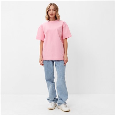 Футболка женская MINAKU: Casual Collection, светло-розовый, размер 50