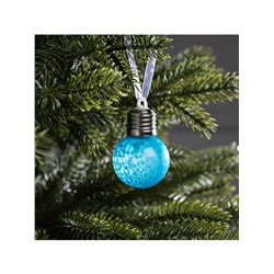 Ёлочный шар «Синий», d=5 см, 1 LED, от батареек AG13×3, свечение тёплое белое