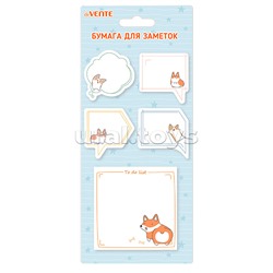Набор клейкой бумаги для заметок "Funny Corgi" 45x45 мм и 80x80 мм,