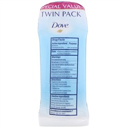 Dove, Invisible Solid Deodorant, Powder, 2 Pack, 2.6 oz (74 g) Each