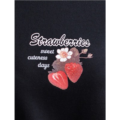 Футболка с принтом свободная эластичная из премиального хлопка