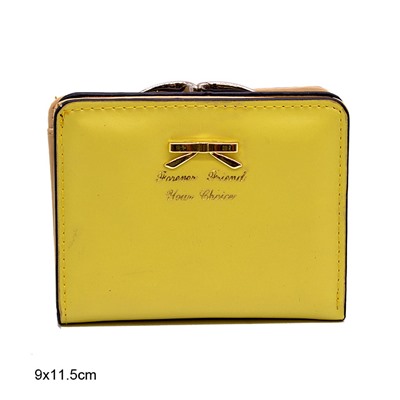Портмоне 9*11.5 см лимонный / C078-1B /уп.10/100/ А