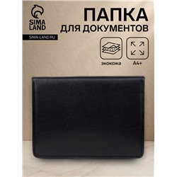 Папка для документов «Алекс», А4, цвет чёрный