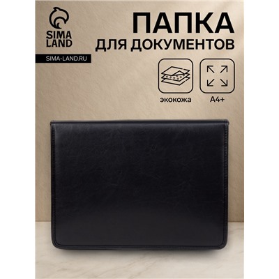 Папка для документов «Алекс», А4, цвет чёрный