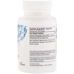 Thorne Research, PharmaGABA-100, 60 капсул