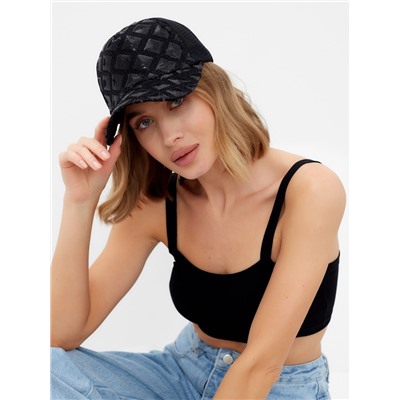 Кепка женская MINAKU, чёрная, размер 56-58